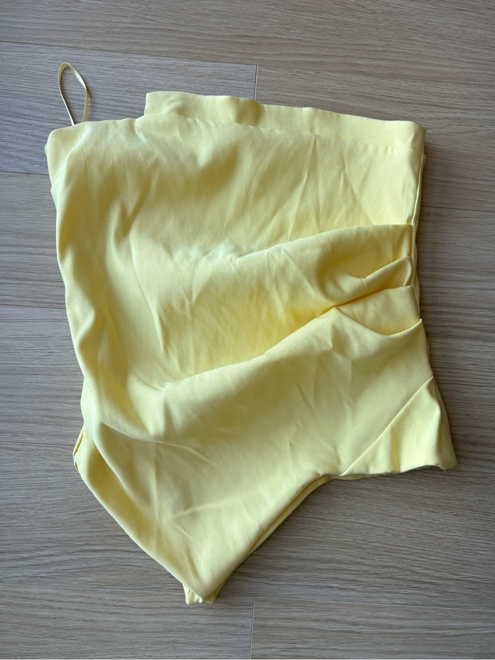 Zara Pale Yellow Asymmetric Top